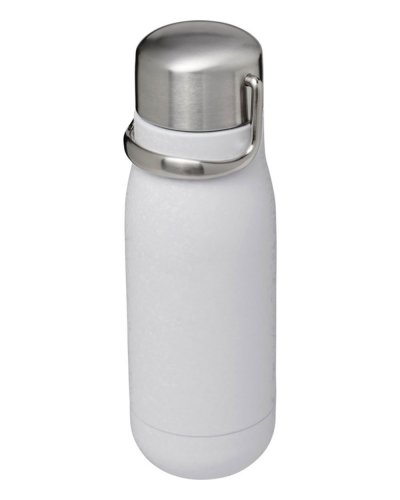 Borraccia sportiva Yuki con isolamento sottovuoto in rame da 350 ml Bianco