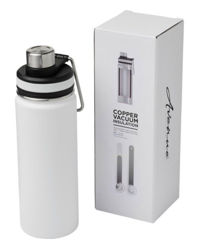 Borraccia sportiva Gessi con isolamento sottovuoto in rame da 590 ml Bianco