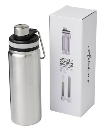 Borraccia sportiva Gessi con isolamento sottovuoto in rame da 590 ml Argento