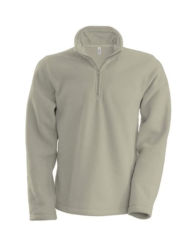 Giacca in micropile zip a 1/4 Enzo Beige
