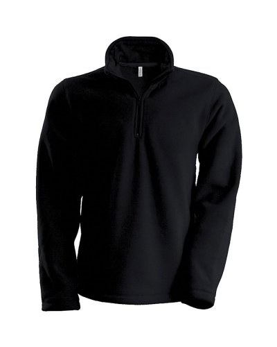 Giacca in micropile zip a 1/4 Enzo Black