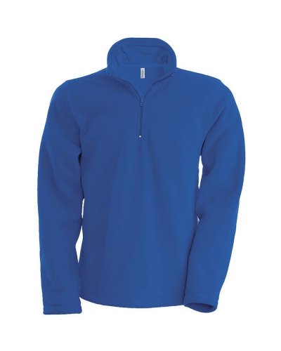 Giacca in micropile zip a 1/4 Enzo Royal Blue