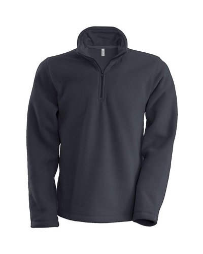 Giacca in micropile zip a 1/4 Enzo Convoy Grey