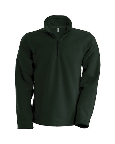 Giacca in micropile zip a 1/4 Enzo Forest Green