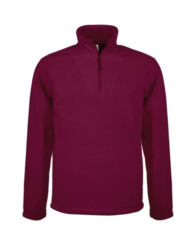 Giacca in micropile zip a 1/4 Enzo Wine