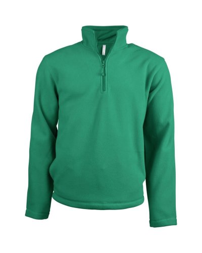 Giacca in micropile zip a 1/4 Enzo Kelly Green