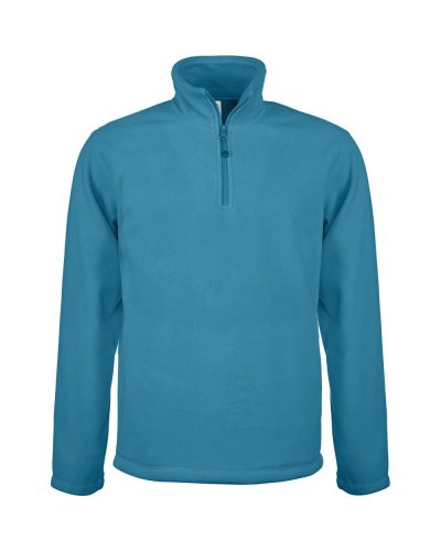 Giacca in micropile zip a 1/4 Enzo Tropical Blue