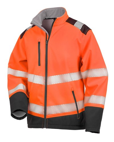 Softshell Safety Printable Ripstop Arancione / Nero