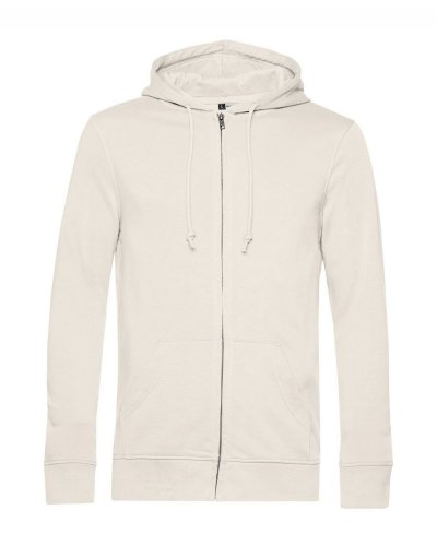 Felpa zip e cappuccio organic french terry Off White