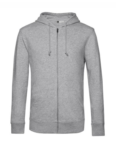Felpa zip e cappuccio organic french terry
