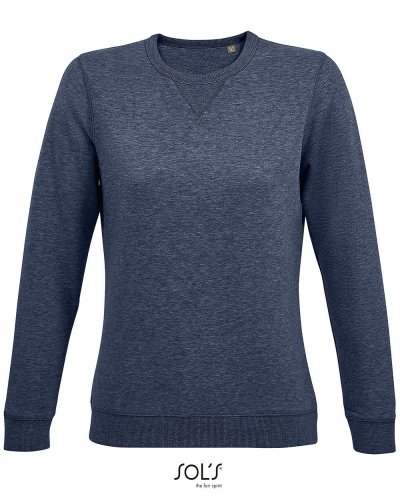 Felpa donna girocollo Sully Denim Melange