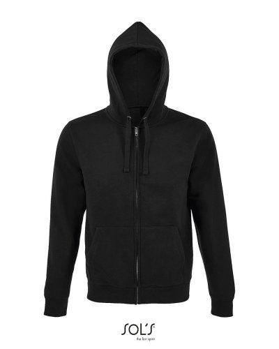 Felpa uomo full zip con cappuccio Spike Men Nero