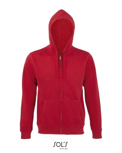 Felpa uomo full zip con cappuccio Spike Men Rosso