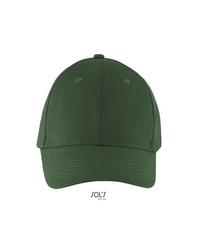 Cappellino a 6 pannelli Solar Verde Bottiglia
