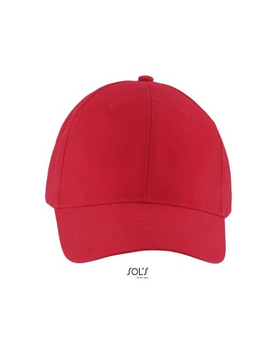 Cappellino a 6 pannelli Solar Rosso
