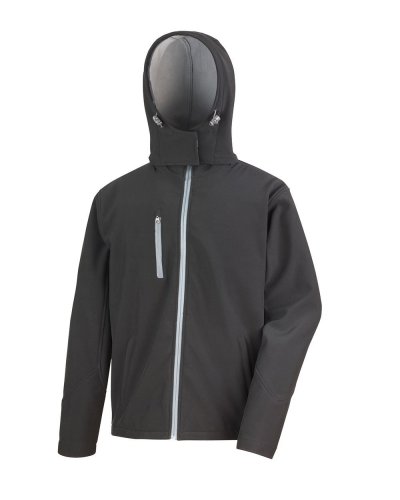 Softshell TX Performance con cappuccio Nero / Grey