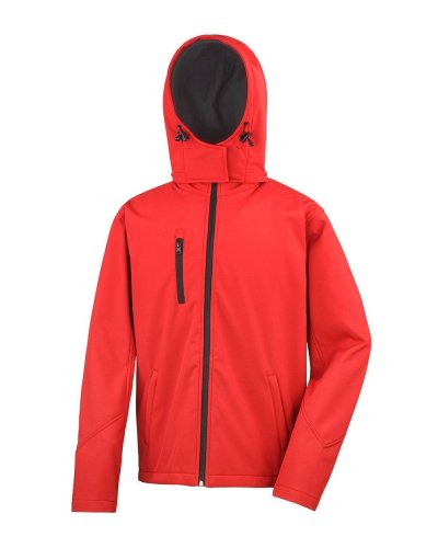 Softshell TX Performance con cappuccio Rosso / Nero