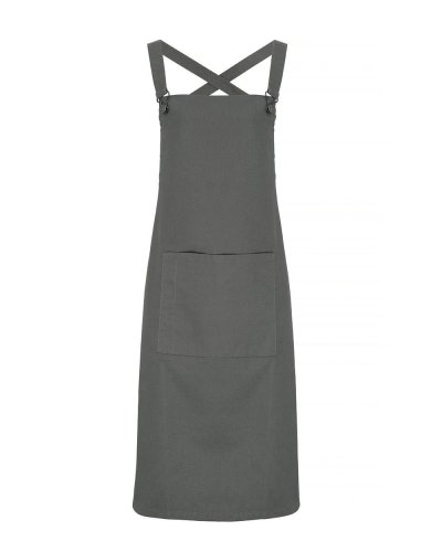 Cross Back   Barista   Bib Apron Dark Grey