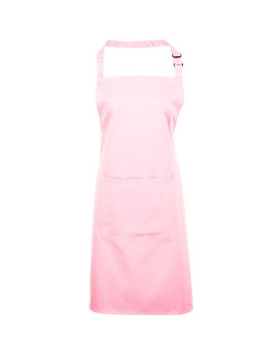 Colours Bib Apron With Pocket Pink