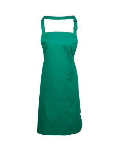 Colours Bib Apron With Pocket Emerald