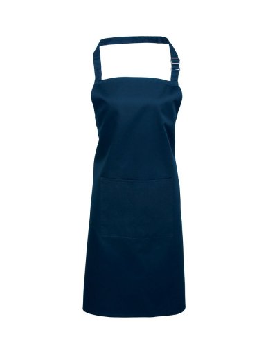 Colours Bib Apron With Pocket Navy