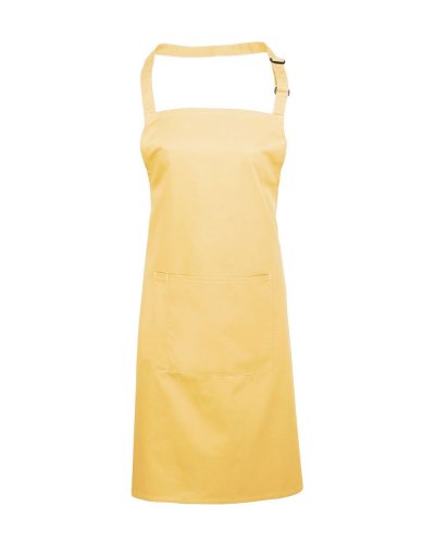 Colours Bib Apron With Pocket Lemon