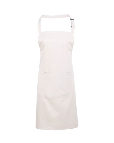 Colours Bib Apron With Pocket White