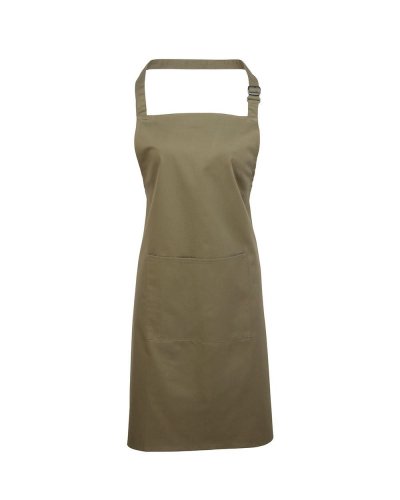 Colours Bib Apron With Pocket Olive