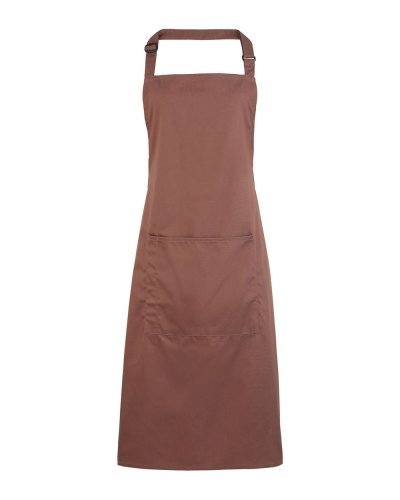 Colours Bib Apron With Pocket Mocha