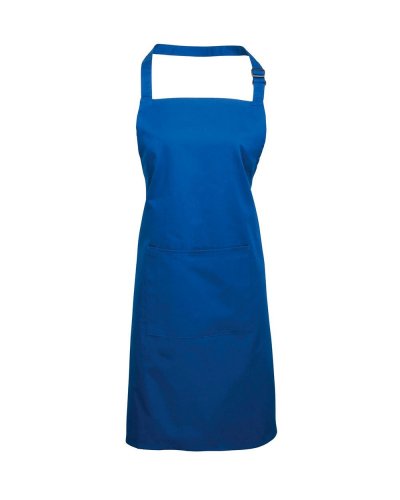 Colours Bib Apron With Pocket Royal