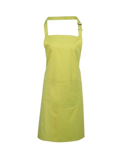 Colours Bib Apron With Pocket Lime