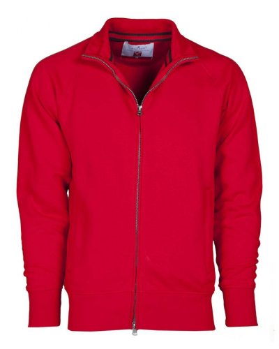 Felpa da uomo zip intera Panama Rosso