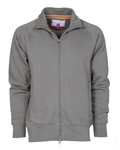 Felpa da uomo zip intera Panama Grigio Smoke