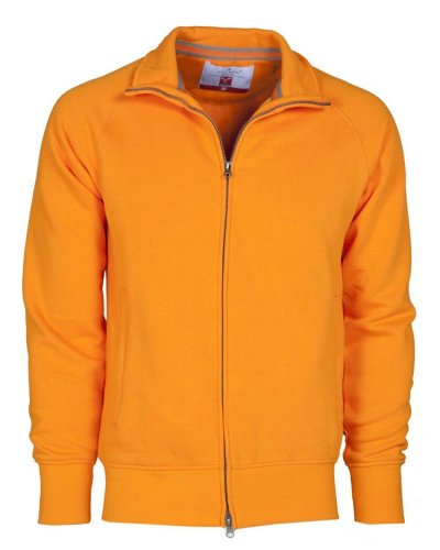 Felpa da uomo zip intera Panama Arancio