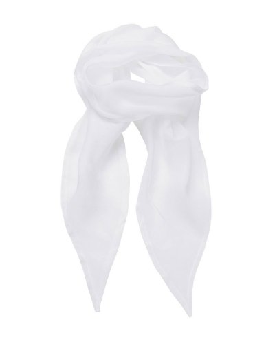 Ladies Chiffon Scarf White