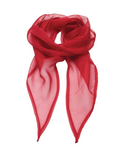 Ladies Chiffon Scarf Red