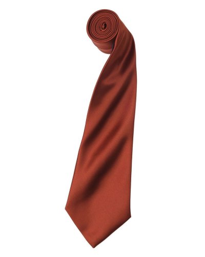 Colours Collection Satin Tie Chestnut