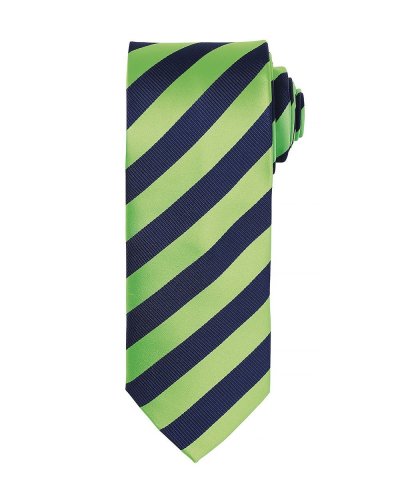 Club Stripe Tie Lime/navy