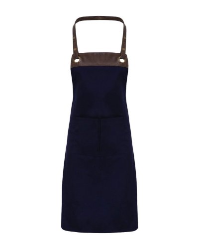 Espresso Bib Apron Navy/brown