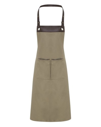 Espresso Bib Apron Khaki/brown