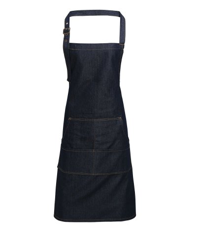 Jeans Stitch Denim Bib Apron Indigo denim