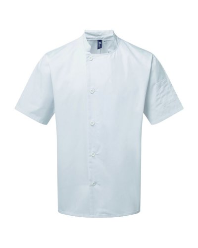 Essential' Short Sleeve Chef's Jacket White