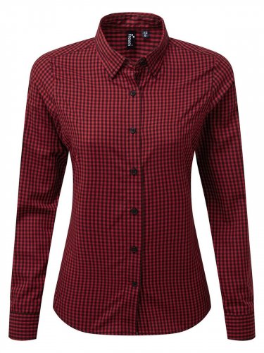 Maxton Check - Women's Long Sleeve Shirt Steel/Black
