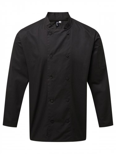 Chef's LS Coolchecker Jacket With Mesh Back Panel ack Panel Black