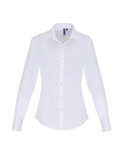 Camicia da donna con abbottonatura sul davanti White
