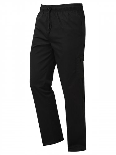 Pantaloni da cuoco con girovita elastico Black