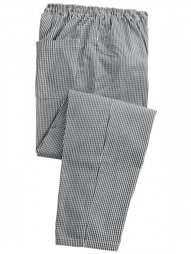 Pull On Chef's Trousers Black White