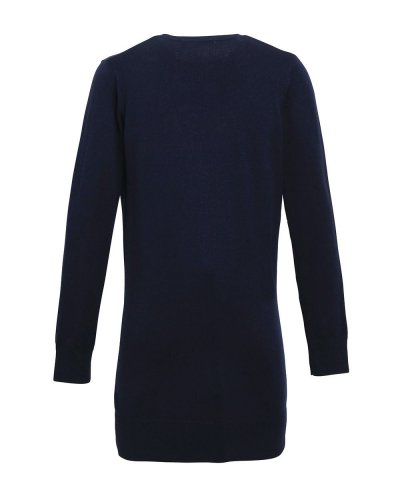 Ladiesâ Log Length Knitted Cardigan Navy