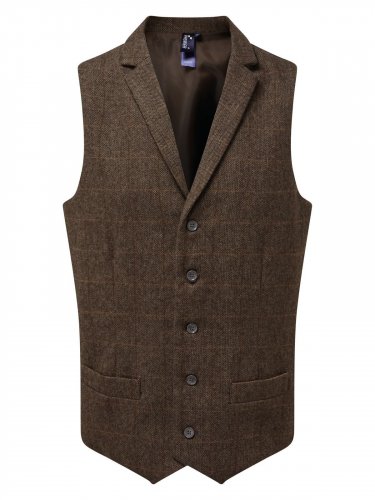 Menâs Herringbone Waistcoat Charcoal