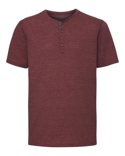 T-shirt Henley HD Maroon marl